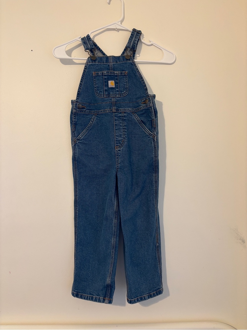 Carhartt Kids' Blue Denim Overalls